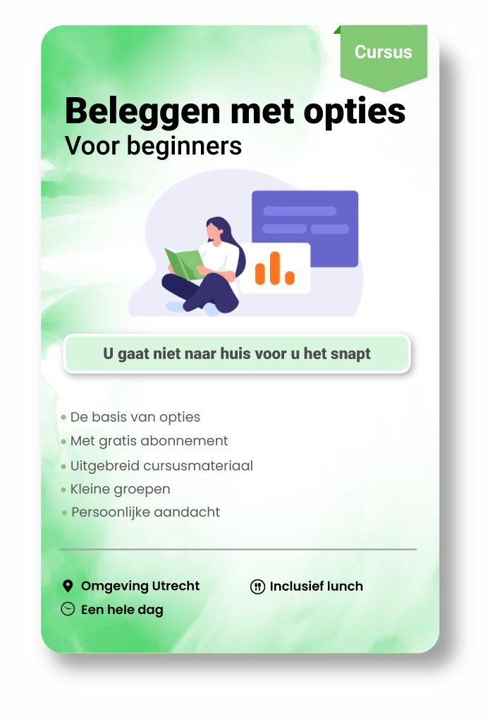Cursus Beleggen met Opties voor Beginners €399
